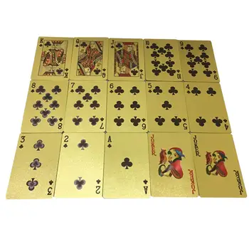 Zlato Kariet Poker Hry Palube Fólie Poker Sada Plastových Magic Card Trvanlivé Nepremokavé Karty Magic Karty, Písací Stôl Stolová Hra