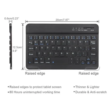 TY-910 Tablet Keyboard Case for iPad Huawei Samsung 9 Palcový 10-Palcový Ploché Bluetooth Bluetooth Klávesnica Prípade
