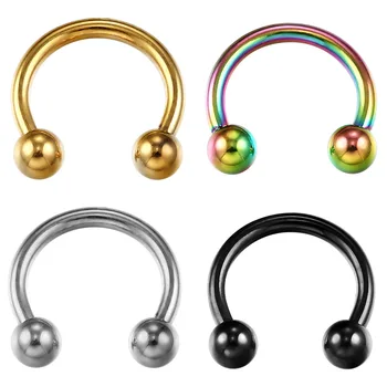 50PCS Veľkoobchod Titán Kruhové Činku Piercing Šperkov Labret Pery Nos Krúžky & Klincami Piercing ombligo Šperky