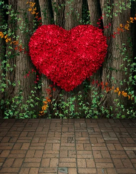 Valentína vinyl handričkou červená lásky kvet, zelené listy fotografie pozadia pre svadobné foto štúdio portrét zázemia