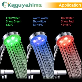 Kaguyahime LED Batérie Snímač Teploty Inteligentné Rozpoznávanie Teplota Rôzne Farby Svetla, Kúpeľňa Kuchyňa vodovodu