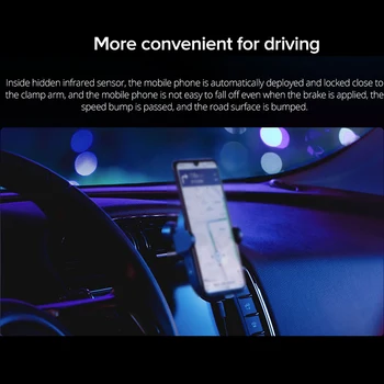 Pôvodný XIAO Rýchlu Nabíjačku 20W Bezdrôtovú Nabíjačku do Auta Auto Držiaka Telefónu Auto Štipku s Inteligentným Infračervený Senzor Pre Samsung