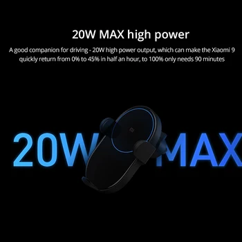 Pôvodný XIAO Rýchlu Nabíjačku 20W Bezdrôtovú Nabíjačku do Auta Auto Držiaka Telefónu Auto Štipku s Inteligentným Infračervený Senzor Pre Samsung