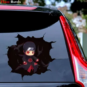 Tri Ratels CHY27 v pohode Anime cartoon 3D Naruto nálepky na auto, auto mercedes skate odtlačkový