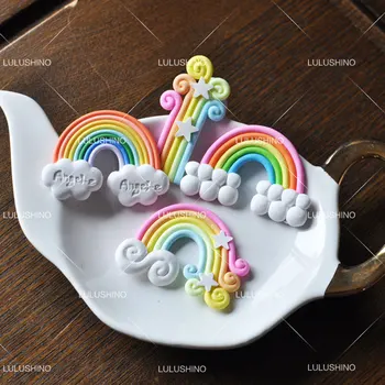1 pc Rainbow Mraky silikónové tortu formy fondant formy cake zdobenie nástroje čokoláda gumpaste plesne