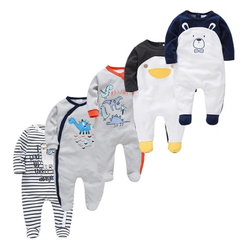 Roupas Bebe De Dieťa Sleepwear Remienky Cartoon Dieťa Detské Oblečenie s Dlhým Rukávom pyžamo Batoľa Kombinézach chlapčeka trakmi