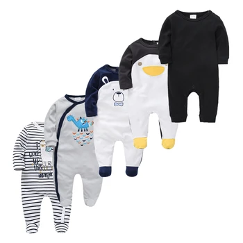 Roupas Bebe De Dieťa Sleepwear Remienky Cartoon Dieťa Detské Oblečenie s Dlhým Rukávom pyžamo Batoľa Kombinézach chlapčeka trakmi