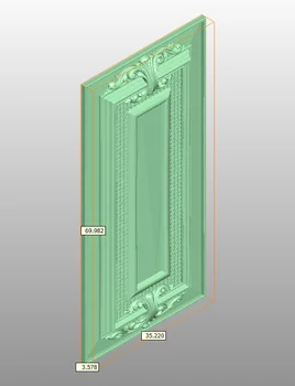 Námestie panel úľavu 3D model STL formát súboru CNC router rezbárstvo ArtCAM Aspire Type3 JDpaint rytie rezbárstvo súbor A2009