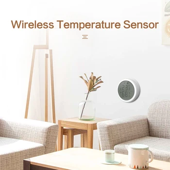 Tuya Zigbee WIFI Bezdrôtové Teploty Vlhkosti Snímač Smart Home Home Automation Scény Bezpečnostný Alarm S LCD Displej