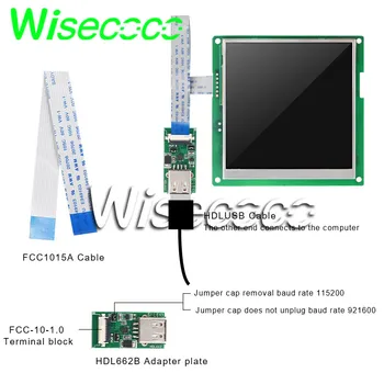 Wisecoco 4.1 palcový 720*720 sériový port DMG72720C041-03WTC lcd modul IPS displej T5L ASIC HMI displej s incell dotykový panel