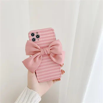 Dievčenské Ružové Luk-uzol Ochrana Telefónu puzdro Pre iPhone 12 mini 11 Pro Max XR XS shockproof Zadný Kryt Pre 8 7 Plus SE 2020 Funda