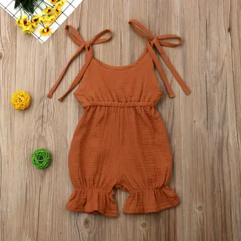 Pudcoco Baby Girl Kombinézach 0-4Y Roztomilý Novonarodené Deti Baby Dievča Leta Pevné Romper Jumpsuit Oblek Sunsuit