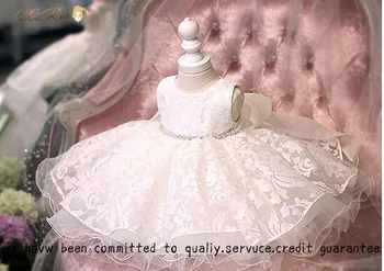 Detské dievčenské šaty letné čipky dievčatá svadobné šaty biele 1 rok dievča dieťa narodeniny šaty Dievča Princezná Strany Vestido Šaty