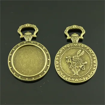 3ks Cabochon Základne Nastavenie Králik Späť Štýl Nosenie okolo 20 mm Antique Silver Farba Antického Bronzu Pre Šperky, Takže Príslušenstvo