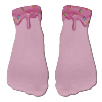 Nové Popsicle Vzor 3D Ponožky Ženy Kawaii Ice Cream Ružové Ponožky Calcetines Femme Dievčatá Roztomilý Zábavné Dezert Ponožky