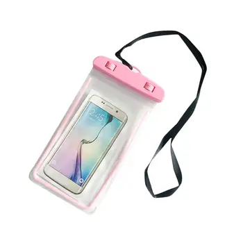 Vonkajšie univerzálny nepremokavé PVC fluorescenčné mobilný telefón taška pre beach water park drift mobilný telefón puzdro jednoduché použitie