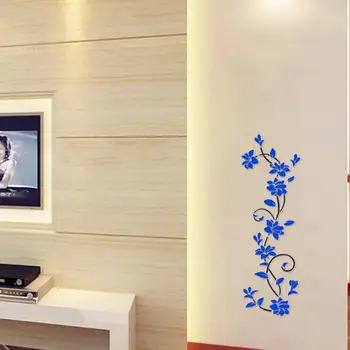 3D Stenové Nálepky Multicolor Kvetinové Tapety Nástenné Art Obtlačky Obývacej Izby, Spálne, Kancelárie Dekorácie Domova Dizajn Veľkoobchod