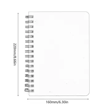 Multi-Veľkosť Módne Jednoduché Business Študent Domáce Úlohy, Denník Notebook Monochromatické Cievka Notebook Sketchbook