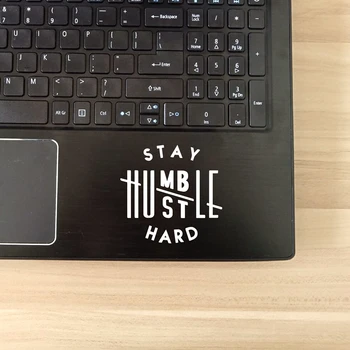 Zostať Pokorný Hustle Pevného Vinylu Umenie Nálepky Auto Okno Dekor , Inšpiratívny Citát Notebook Obtlačky pre Apple MacBook Pro Dekorácie