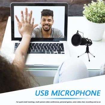 Štúdio Hlasové Konferencie Kondenzátora Mikrofón USB Všesmerového Mikrofón Chatovanie Herné Podcast Nahrávanie Videa
