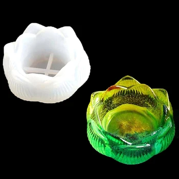 1pc Transparentné DIY Popolník Formy Lotus svietnik Úložný Box Plesne kvetináče Formy Remeselnú Výrobu