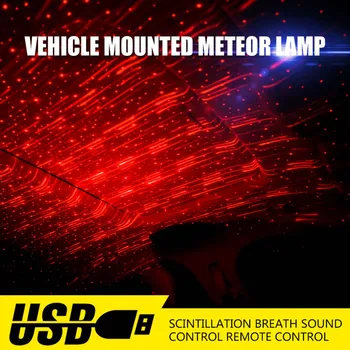 USB LED Auto Atmosféru Svetla DJ Hudba Zvuk Lampy Vianočné Interiérové Dekoratívne Svetlo Hlasové ovládanie Jednoduchá inštalácia a mechanika
