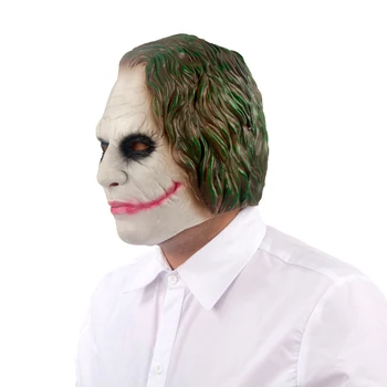 MANLUYUNXIAO Joker Pokrývky hlavy Batman Klaun Cosplay Kostým Film pre Dospelých Strany Maškaráda kaučukového Latexu Pokrývky hlavy na Halloween