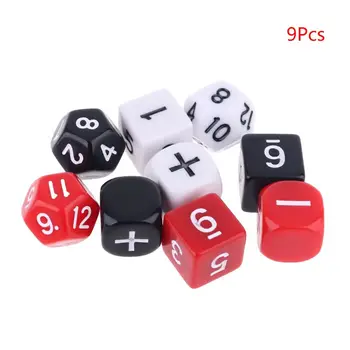 9pcs/set Okrem Odčítanie Symbol Kocky Korálky Čísla, Matematika, Vyučovanie Dosková Hra