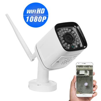 1080P HD Bullet WIFI Fotoaparát Vodotesný, Bezdrôtová IP Kamera 2.0 MP 30pcs Infračervené LED Svetlá pre CCTV Home monitoring Bezpečnosti