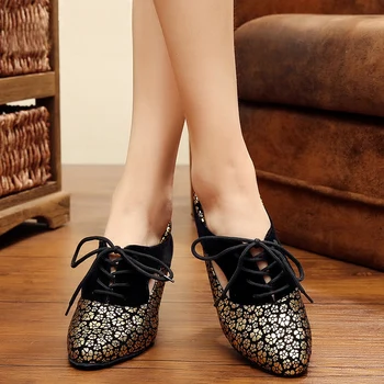 DILEECHI Zlato latinské tanečné topánky pre dospelých žien vysoké podpätky mäkká podrážka jeseň a v zime tanečné topánky