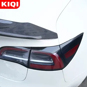 KIQI 6Pcs/Set Auto Zadných koncových svetiel Výbava Brzdového Svetla Dekorácie Kryt Nálepky Pásy Auto Styling pre Tesla Model 3 2016-2020