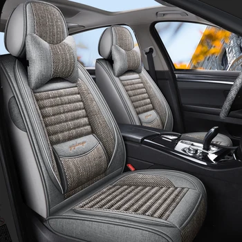 Plné Pokrytie ľanové vlákno auto kryt sedadla auto sedadlá, poťahy na BMW radu bmw8 série bmw i8 xi x2, x3, bmw x5 x6