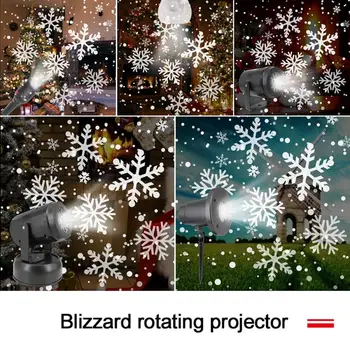Etapa svetelný Efekt Snowflake Projektor Vianočné Laserový Projektor LED Snehu Snowflake Fairy Svetlo Lampy Strany Vianoce Krajiny