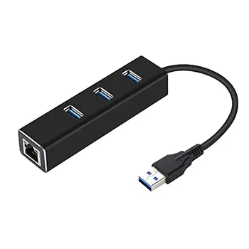 USB Gigabit Ethernet Adaptér 3 Porty USB 3.0 HUB USB na Rj45 Lan Sieťové Karty pre Macbook Mac Ploche