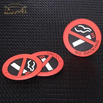 Reamocea 5 ks Univerzálne Gumy zákaz FAJČENIA Prihlásiť Tipy Upozornenie Logo Nálepky Odznak Lepiť Nálepky Odtlačkový Pre VW Mazda BMW