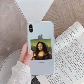 FHNBLJ Mona Lisa Umenie David linky Telefón puzdro pre iPhone 8 7 6 6 Plus X 5S SE 2020 XR 11 12 pro XS MAX