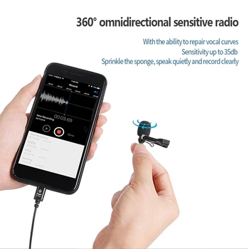 YICHUANG Lavalier 8 Pin Mikrofón s Monitorom pre iPhone 12 Pro Max 11 Pro Max Pro iPad Mini Vzduchu