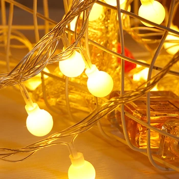 Led dovolenku svetlá 1,5 M 3M 6M 10M Gule Víla String Dekoratívne Osvetlenie, Svadobné, Vianočné, Krytý Vonkajší Veniec Dekorácie