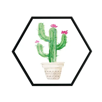 Aures Kaktus Hexagon Plátno Maľovaní Plagátov a Vytlačí Olej Maľovanie na Stenu Umelecké Plátno Rámové Domáce Dekorácie Chodbe Obrázok