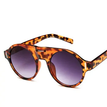 2019 Kolo Candy farby slnečné Okuliare Ženy Ženy Značky Návrhár Luxusných Nadrozmerné Retro Flat Top Žena SunglassesUV400 FML
