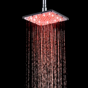 Vysoká Kvalita 6/8/10/12 palcový Vody Napájané Dážď Led Sprcha Hlavu Bez Sprchové Rameno .Kúpeľňa 3 Farby Zmeniť Led Showerhead