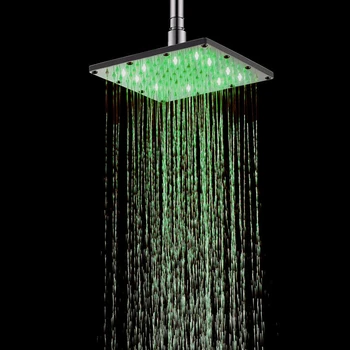 Vysoká Kvalita 6/8/10/12 palcový Vody Napájané Dážď Led Sprcha Hlavu Bez Sprchové Rameno .Kúpeľňa 3 Farby Zmeniť Led Showerhead