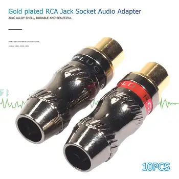 10pcs Samica Audio RCA Spájkovanie pre DIY Opravy Audio Koaxiálny Video Konektory Zliatiny Zinku Shell Silné Odolné Krásne