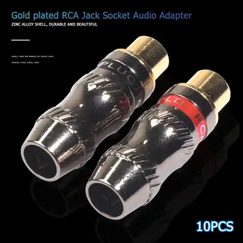 10pcs Samica Audio RCA Spájkovanie pre DIY Opravy Audio Koaxiálny Video Konektory Zliatiny Zinku Shell Silné Odolné Krásne