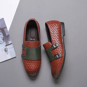 Bežné pedál obuv muži 2020 značky pohodlné muži móda topánky kožené