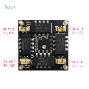 10/100/1000M, 4 portový Ethernet switch pcba pre vložené integrovaný modul DC 5V 12V1A-3A V DC OUT VLAN Prostredníctvom súčasnej