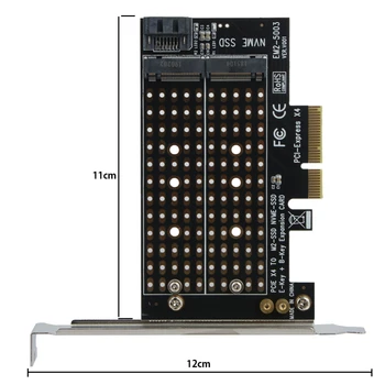 M. 2 SATA Adaptéra PCIE M. 2 SSD Adaptér NVME / M2 Adapter pre SATA PCI-E Karty pre PCI-E adaptér X4 M. 2 alebo B M. 2 NGFF SSD prepínač