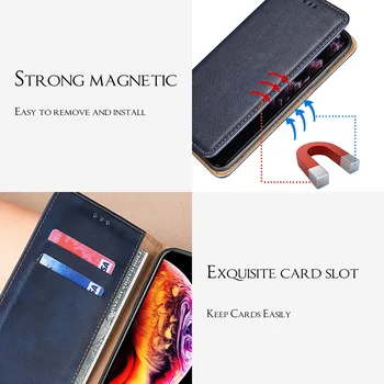 Poco X3 Flip Magnetické Kožené puzdro Pre Xiao Poco X3 NFC Peňaženky Kryt Na Xiao Redmi Poznámka 8 7 Pro 8T Mi 10 Lite 9T 9 8 SE Capa