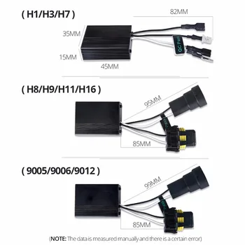 AmmToo 2ks bez Chýb H7 LED Canbus Dekodér pre LED Auto Svetlometu Žiarovka pre Kia Hmlové Svetlá H1 H11 9005 9006 Adaptér Anti-Blikanie