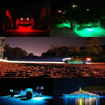 4 Struky/Nastaviť RGB LED Rock Svetlá Bluetooth Ovládanie Multicolor Neon LED Svetlo pre Jeep Truck Auto ATV SUV 4x4 Offroad Vozidiel